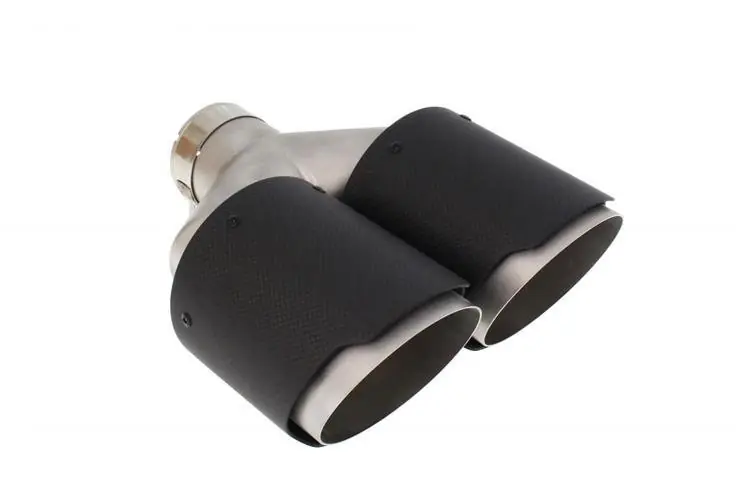 Wyprzedaż Podwójna Końcówka tłumika 2x114mm wejście 63mm (2.5 cala) Carbon