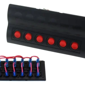 Przełączniki 12/24V IP68 ON-OFFx6, 6xB 3x5A 2x10A 1x15A, LED IP68 Zamów teraz