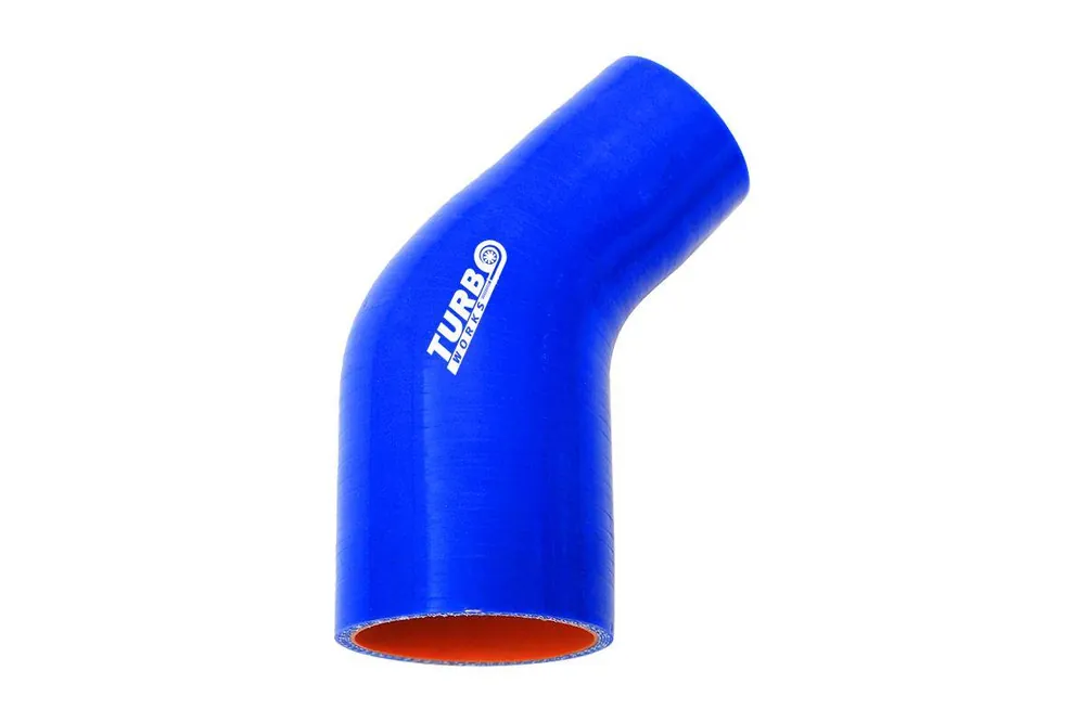 Promocja Redukcja silikonowa 45st TurboWorks Pro Niebieska 45-63mm
