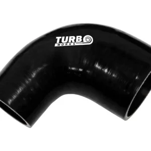Oferta Redukcja silikonowa 90st TurboWorks Czarne 25-38mm