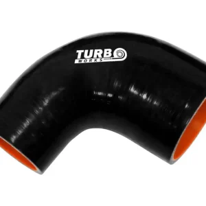 Oferta limitowana Redukcja silikonowa 90st TurboWorks Pro Czarna 51-76mm