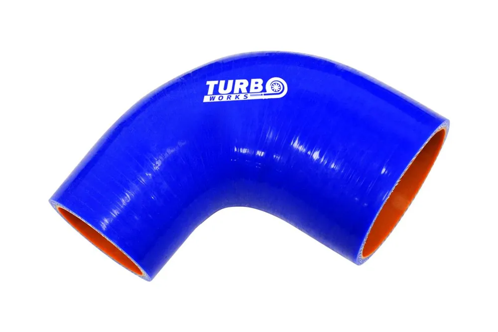 Redukcja silikonowa 90st TurboWorks Pro Niebieska 51-76mm Szybka dostawa