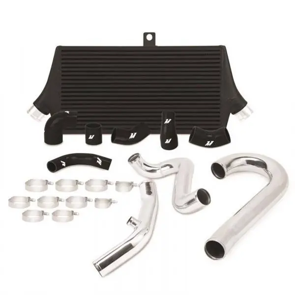 Intercooler Mishimoto Mitsubishi Lancer Evolution 7 8 9 2001-2007 Black + Piping Kit Łatwy zwrot