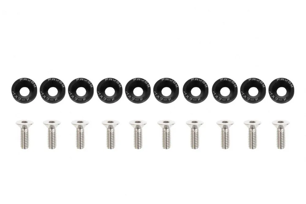 Śrubki ozdobne M6x1.0 15mm JDM Black Bestseller