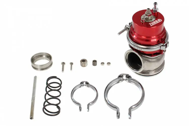 Darmowy zwrot Wastegate zewnętrzny TurboWorks 60mm 1.6 Bar V-Band Czerwony
