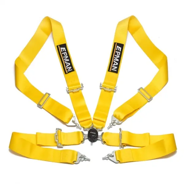 Wyjątkowa oferta Pasy 4 punktowe sportowe EPMAN 3" Quick Żółte