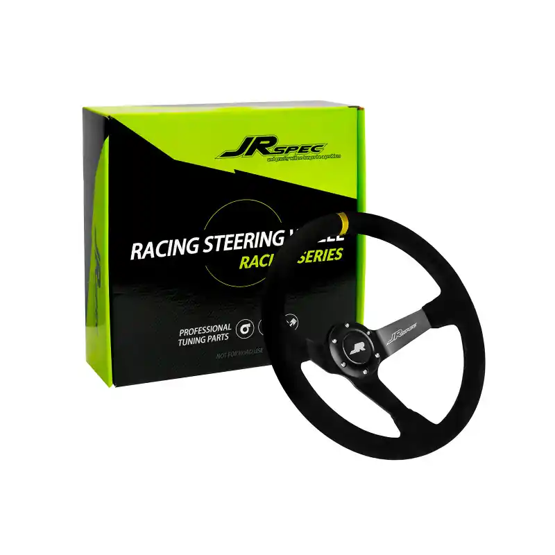 KIEROWNICA SPORTOWA JRSPEC 350MM / 80MM ŻÓŁTY PASEK Okazja