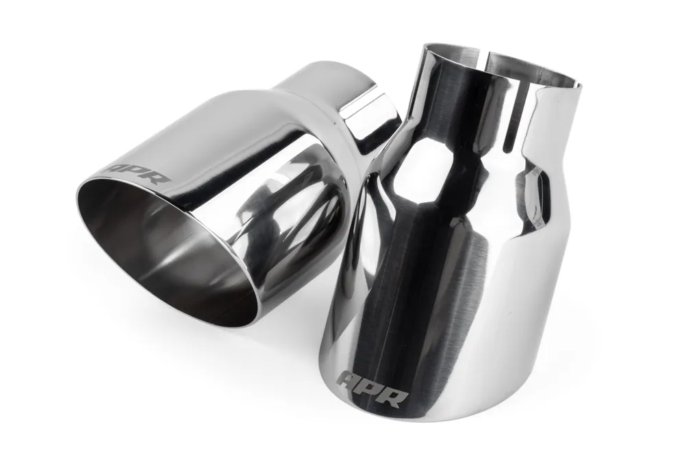 Darmowy zwrot APR SINGLE-WALLED 3.5" SLASH-CUT TIPS (POLISHED SILVER) - SET OF 2
