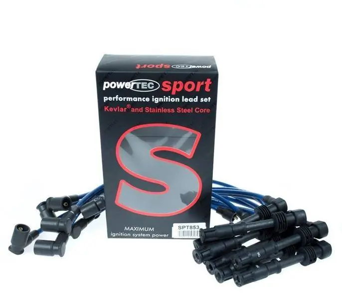 Dostępne od ręki Przewody zapłonowe PowerTEC AUDI V8 100 S6 3.6 4.2L V8 91-97 Czerwone