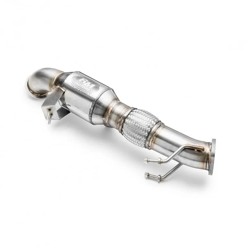 Downpipe Ford Focus ST Mk3 2.0T + katalizator E4 200 cpsi 76 mm Łatwy zwrot