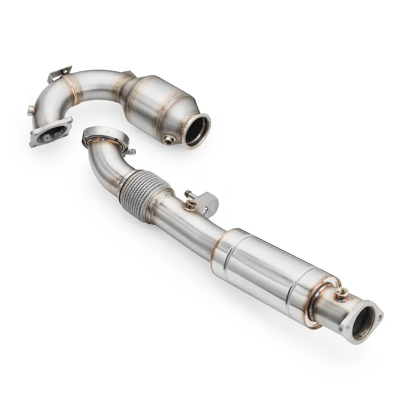 Do wyczerpania zapasów Downpipe Hyundai i20N T-GDi + katalizator OBD HJS 200 cpsi 76 mm z tłumikiem