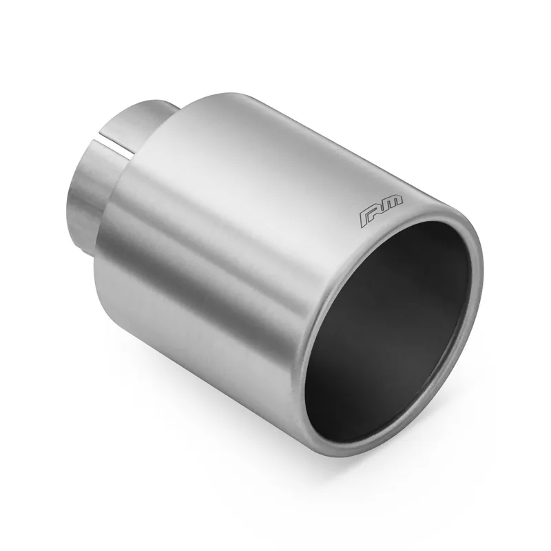 Końcówka wydechu nierdzewna 76 mm montaż 63,5 mm (2.5 cala) satynowa prosta z obejmą KPZS RM Motors Wybór klientów