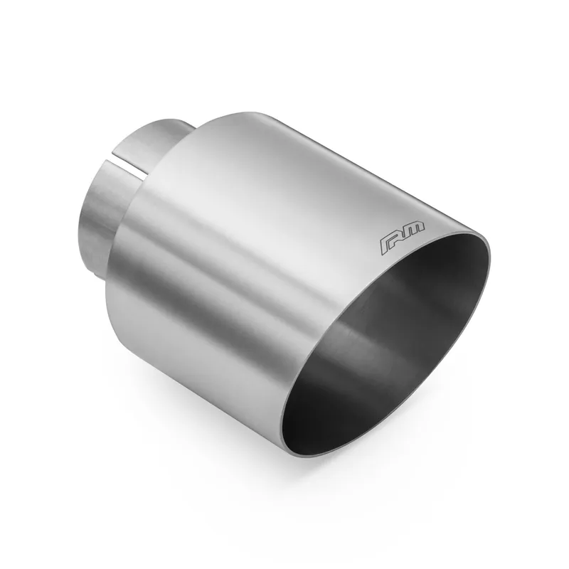Zniżka Końcówka wydechu nierdzewna 76 mm montaż 63,5 mm (2,5 cala) skośna RM Motors