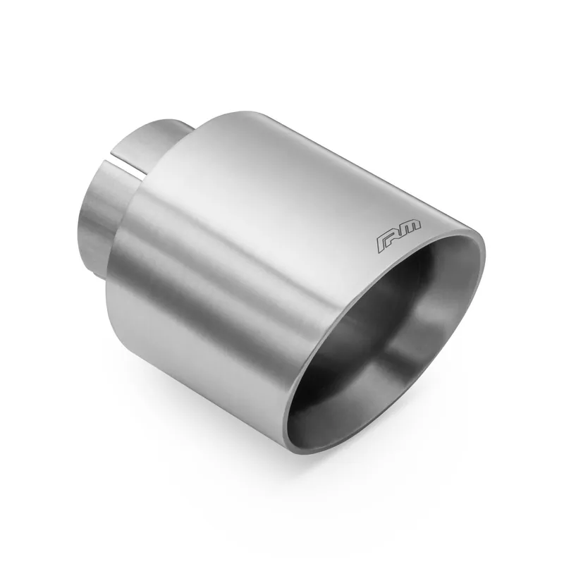 Nowość Końcówka wydechu nierdzewna 89 mm montaż 63,5 mm (2.5 cala) skośna satynowa KSCS/DS RM Motors