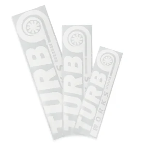 Naklejka TurboWorks Biała 20cm Zniżka