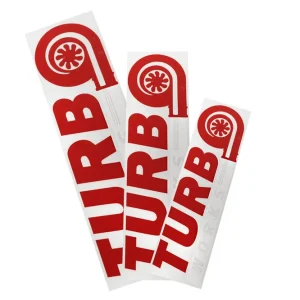 Najlepsza cena Naklejka TurboWorks Czerwono-Biała 20cm