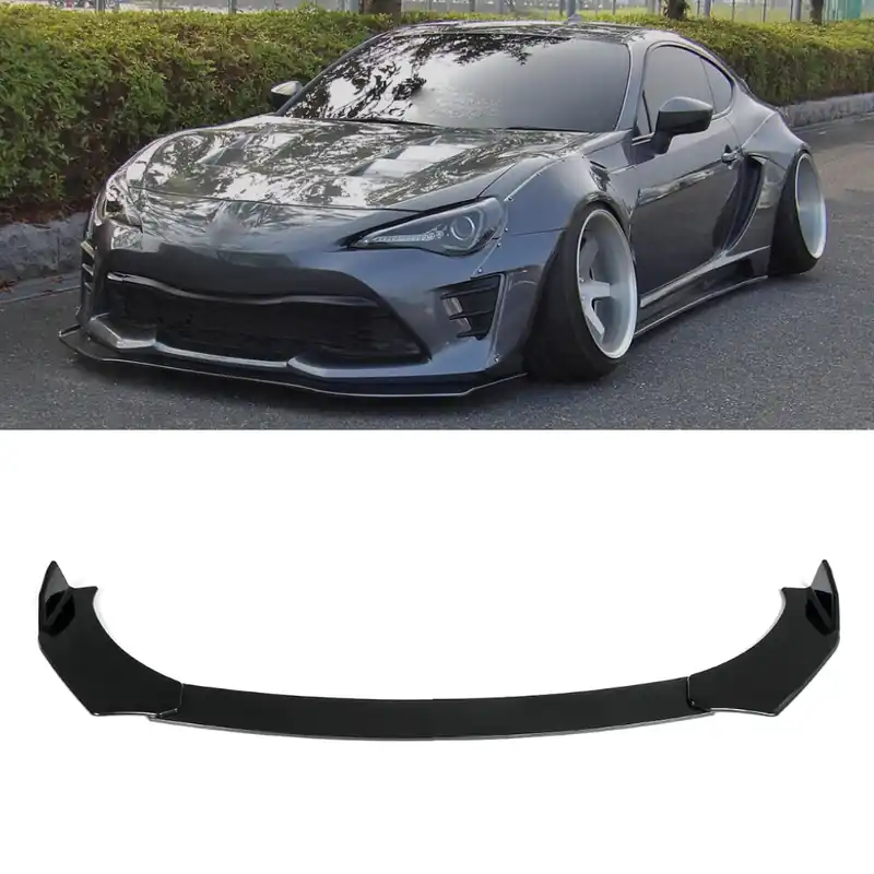 Uniwersalny splitter dokładka Toyota Subaru Czarny Połysk V24 Dostępne od ręki