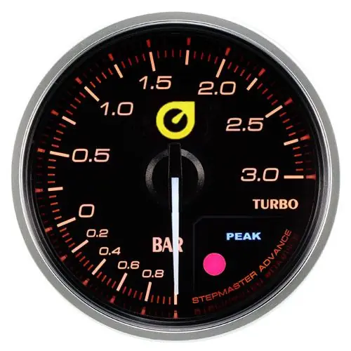 Wskaźnik New Auto Gauge Boost Turbo Doładowanie 60mm bursztynowy Tylko do końca tygodnia