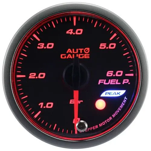 Wskaźnik New Auto Gauge ciśnienie paliwa seria Stepper Motor Peak 60mm bursztynowy Oferta