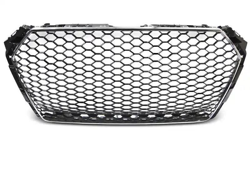 Grill Atrapa SPORT CHROME Czarny fit AUDI A4 B9 15-19 Bezpieczne zakupy