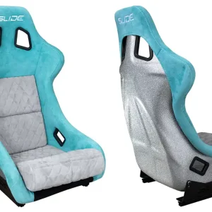 Bezpieczna płatność Fotel sportowy SLIDE KS2 Premium Mint & Quilted Grey Welur Silver Glitter