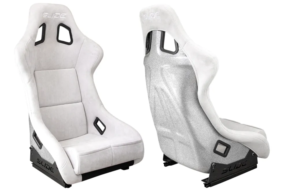 Fotel sportowy SLIDE KS2 Premium Light Grey Welur Silver Glitter Kup online