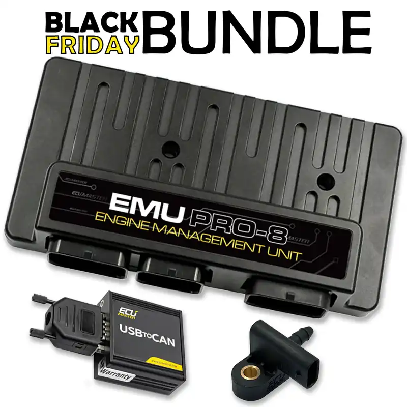 Zestaw BlackFriday ECUMASTER EMU PRO-8 + Map-400 Sensor + Moduł USB to CAN Tylko do końca tygodnia
