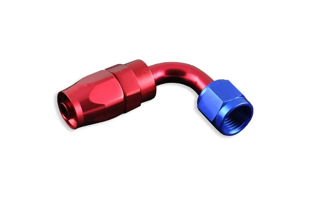 Tani Końcówka 90st AN8 Swivel Czerwony FMIC