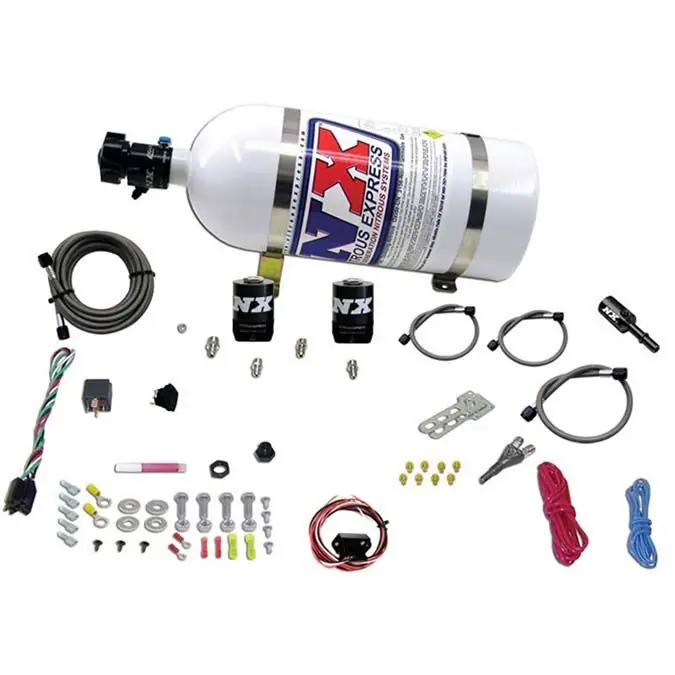 Hemi & Srt8 Single Nozzle Fly-By-Wire Sys (35-150Hp) with 10Lb Bottle Nitrous Express NX 20918-10 Taniej