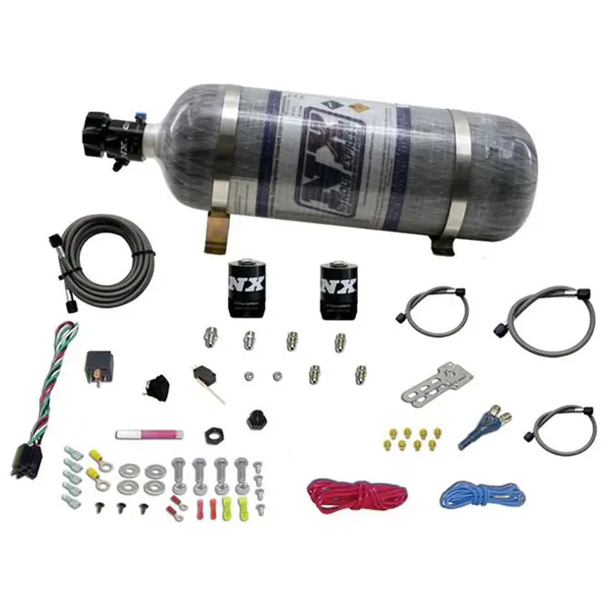 Single Nozzle System with 12Lb Carbon Bottle All GM EFI (35-50-75-100-150 Hp) Nitrous Express NX 20920-12 Oferta limitowana