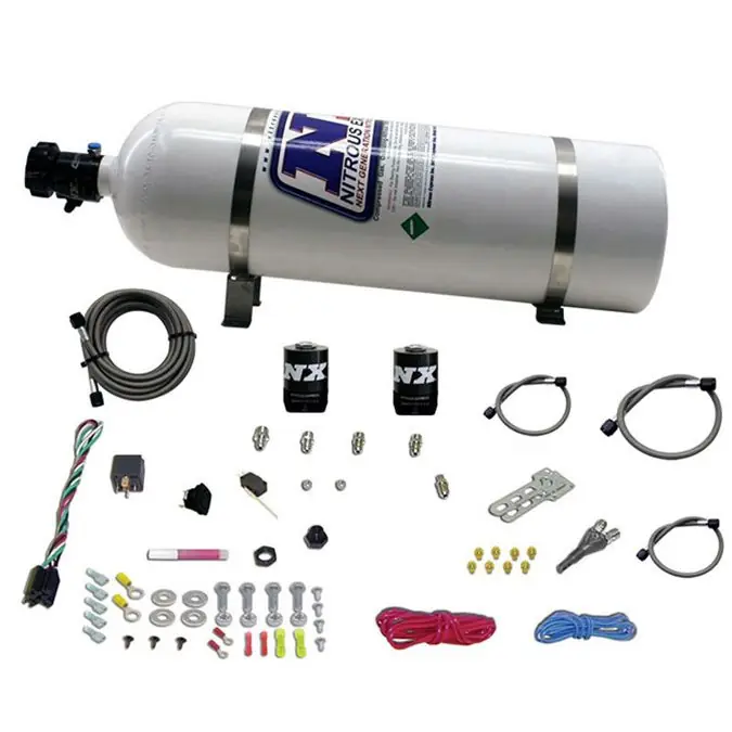 EFI Single Nozzle System with 15Lb Bottle Ford (35-50-75-100-150 Hp) Nitrous Express NX 20922-15 Szybka wysyłka
