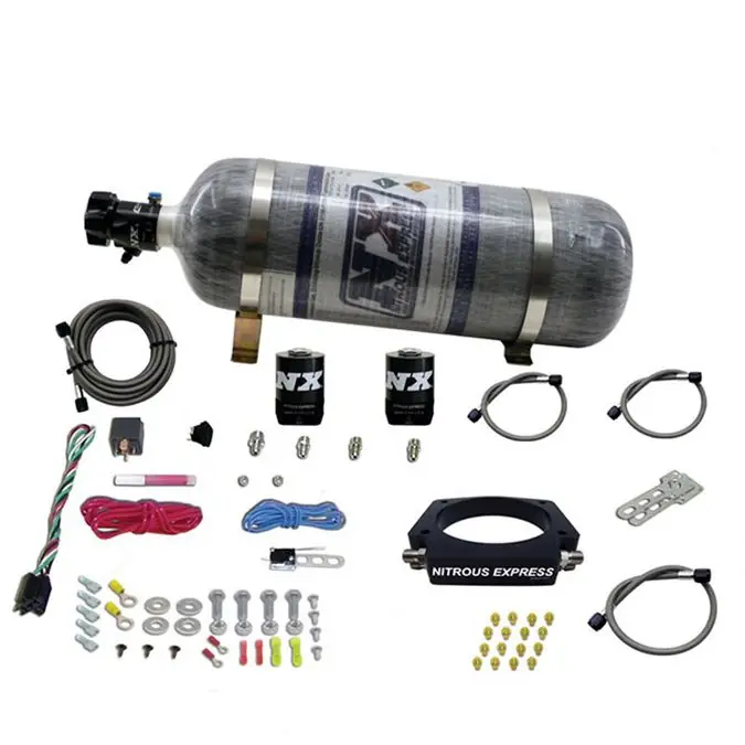 LS 90mm Plate System with 12Lb Carbon Bottle GM Vehicles Nitrous Express NX 20934-12 Darmowy zwrot