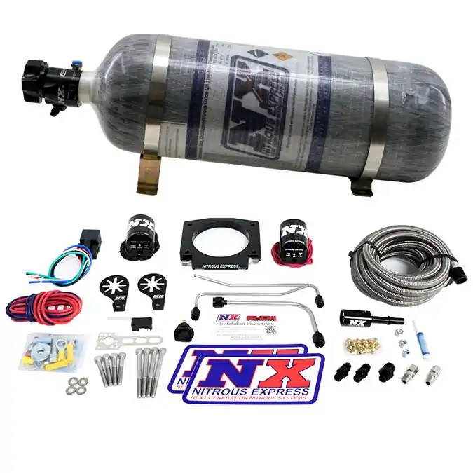 LS Single Entry 90mm Plate Hardline System with 12Lb Carbon Bottle (50-400Hp) Nitrous Express NX 20934S-12 Dodaj do koszyka