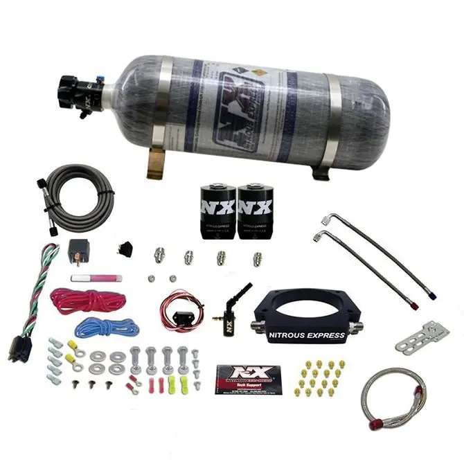 Ostatnia szansa Nitrous Plate System with 12Lb Carbon Bottle GM 6.2L Truck 2014+ Nitrous Express NX 20937-12