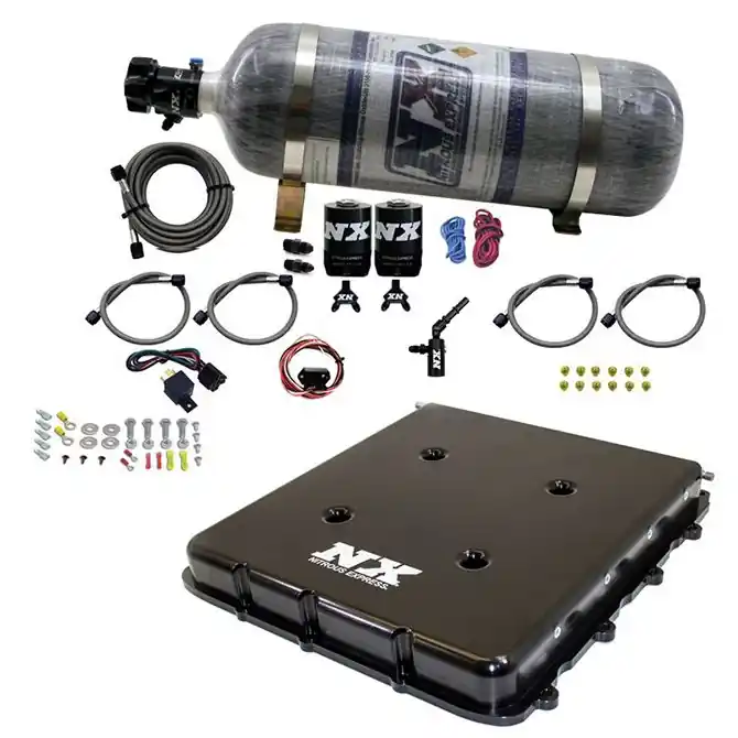 Wyjątkowa oferta Nitrous System with Billet LT4 Supercharger Lid with 12Lb Bottle Nitrous Express NX 20939-12