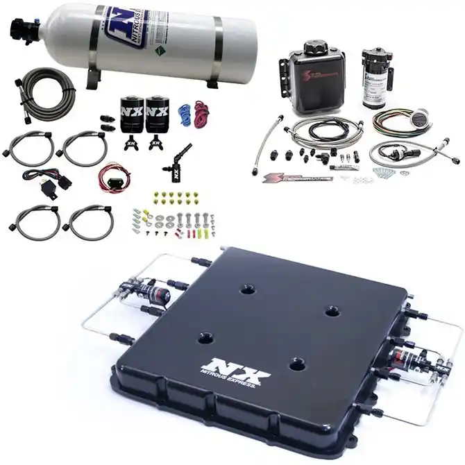 Nitrous and Water Methanol System with Billet LT4 Supercharger Lid 15LB Nitrous Express NX 20939BMF-15 Szybka wysyłka