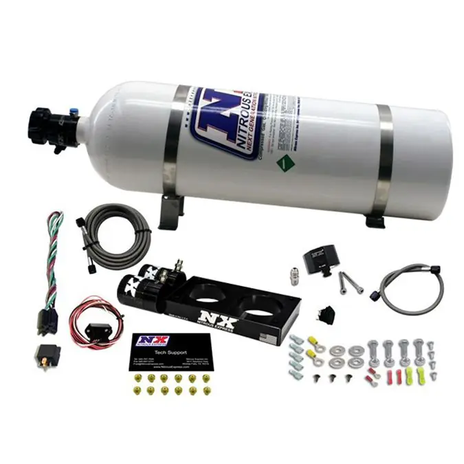 Dostępne od ręki 3 Valve Plate System with 15Lb Bottle Ford Mustang 4.6L (35-150Hp) Nitrous Express NX 20947-15