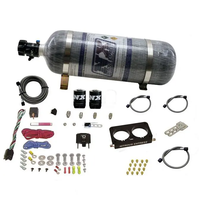 4 Valve Nitrous Plate System-Stock Throttle Body with 12Lb Carbon Bottle Ford Nitrous Express NX 20950D-12 Bestseller