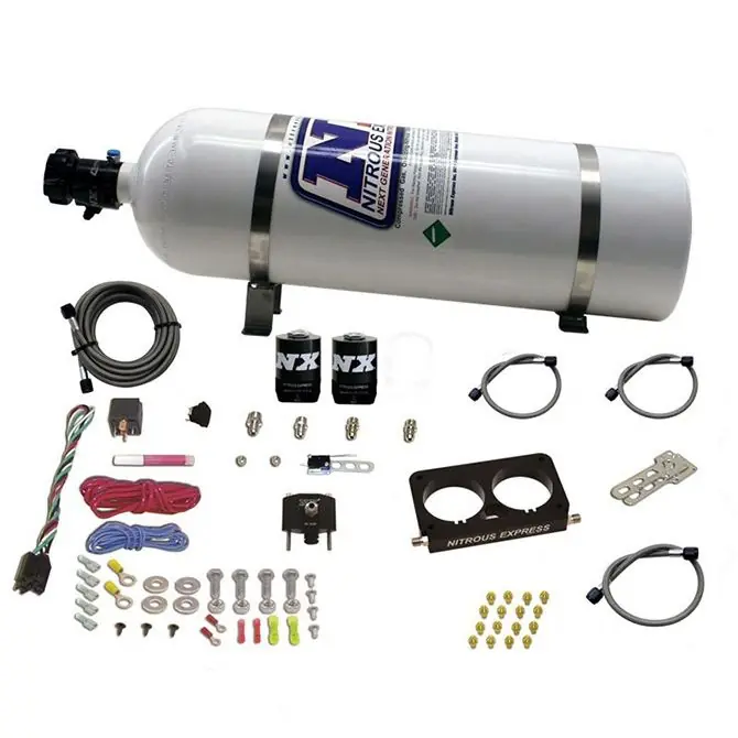 4 Valve Nitrous Plate System-Stock Throttle Body with 15Lb Bottle Ford Nitrous Express NX 20950D-15 Najlepsza cena