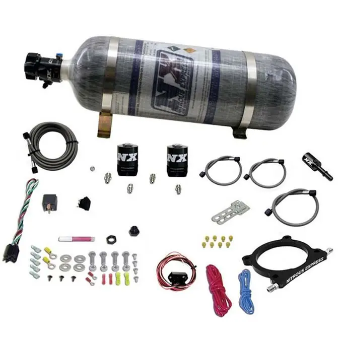 Plate High Output System 50-250Hp with 12Lb Bottle Ford Coyote 5.0L / Godzilla 7.3L Nitrous Express NX 20951-12 Taniej