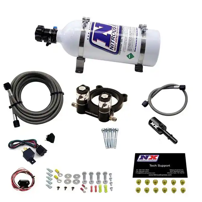 Darmowy zwrot Nitrous Plate System with 5Lb Bottle Ford 4-cyl Ecoboost 2.3L Nitrous Express NX 20954-05