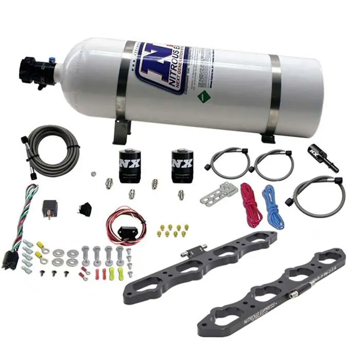Ograniczona ilość Zestaw Nitro Nitrous Express NX 20956-15 z bezpośrednim portem dla silnika Coyote i butlą 15Lb (6.8 kg)
