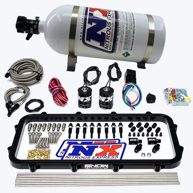 Oferta limitowana Direct Port Dry Holley High Ram Plate Nitrous System 15LB Nitrous Express NX 20963-15