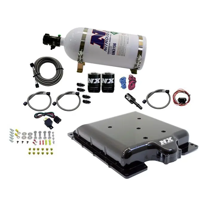 Najlepsza cena Billet Supercharger Lid with Integrated Nitrous with 10Lb Bottle Dodge Hellcat / Demon Nitrous Express NX 20972-10