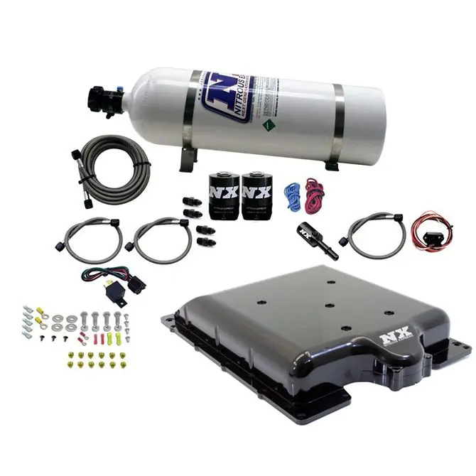 Do wyczerpania zapasów Billet Supercharger Lid with Integrated Nitrous with 15Lb Bottle Dodge Hellcat / Demon Nitrous Express NX 20972-15