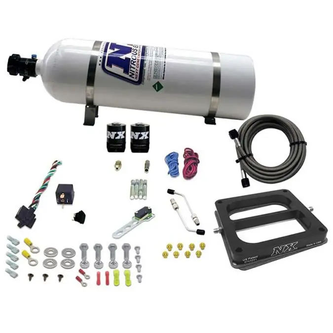 Ekspresowa dostawa 4500 Conventional Plate System Gasoline Stage 6 50-300Hp with 15Lb Bottle Nitrous Express NX 30070-15