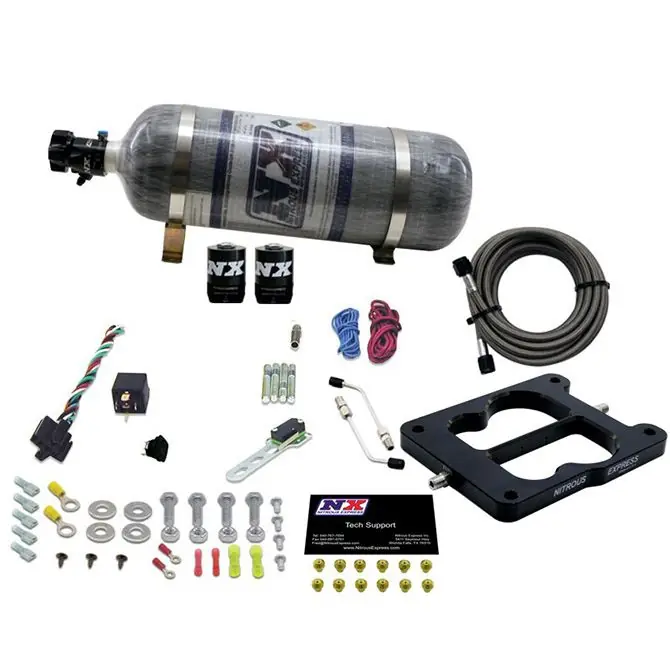 Q-Jet Spreadbore Nitrous System 50-300Hp with 12Lb Carbon Bottle Nitrous Express NX 30080-12 Darmowy zwrot