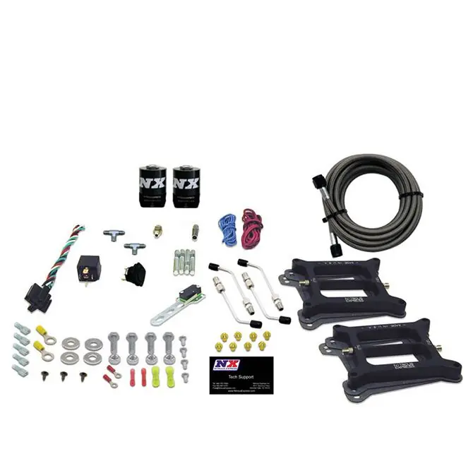 Dual 4150 Conventional Plate System Alcohol Stage 6 50-300Hp without Bottle Nitrous Express NX 30245-00 Popularny