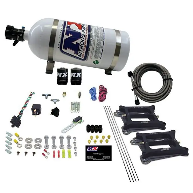 Oferta Dual 4150 Conventional Plate System Alcohol Stage 6 50-300Hp with 10Lb Bottle Nitrous Express NX 30245-10