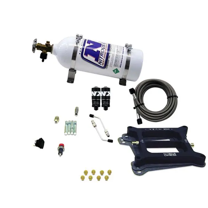 4150 Hitman Nitrous Plate System 100-150-200Hp with 5Lb Bottle Nitrous Express NX 40040-05 Łatwy zwrot